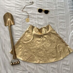 “Gold digger” Halloween skater skirt set
